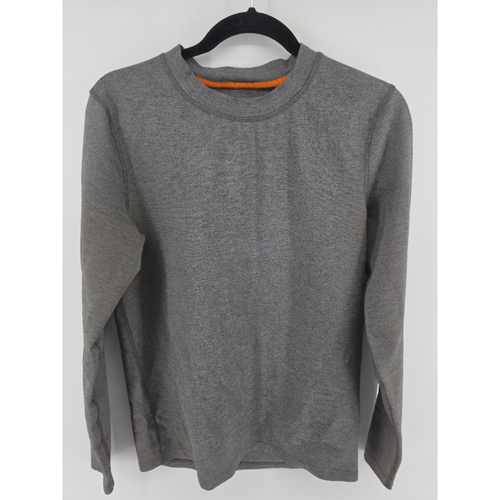 Omni-Wool Mens Long Sleeve Base Layer Top Grey Wool Blend Crew Neck M